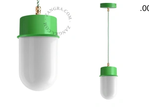 candeeiro suspenso verde - abajur de vidro - Ø 10cm