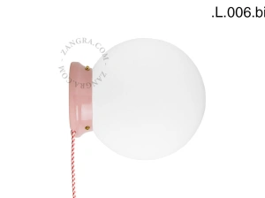 applique ou lampe de table Cédric en porcelaine rose