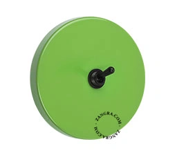 interrupteur vert va-et-vient ou simple - levier noir