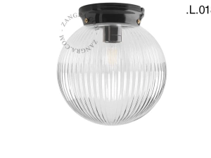 czarna porcelanowa lampa Art Deco Chaella