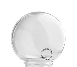 lampskärm av transparent glas
