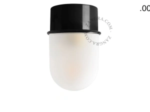 candeeiro de teto ou de parede preto - abajur de vidro - Ø 10 cm