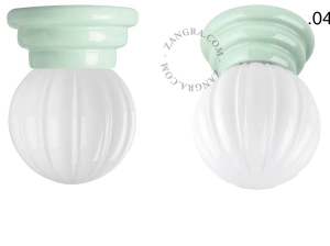 green porcelain Art Deco light Daniel