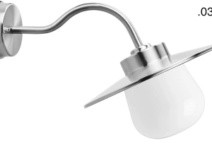 zilverkleurige industriële gevellamp Elda - IP54