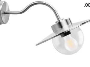 zilverkleurige industriële gevellamp Elda - IP54
