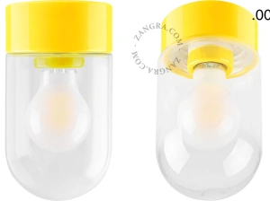 lámpara de porcelana amarilla David - Ø 10 cm