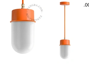 candeeiro suspenso laranja - abajur de vidro - Ø 10cm