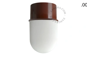 brun væg eller loftslampe - glas skærm - Ø 8 cm