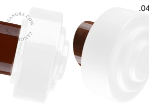 Wandleuchte David aus braunem Porzellan - Ø 10 cm