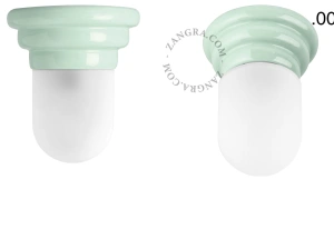green porcelain Art Deco light Daniel