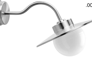 zilverkleurige industriële gevellamp Elda - IP54