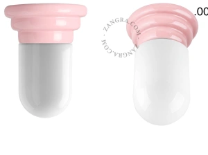 pink porcelain Art Deco light Daniel