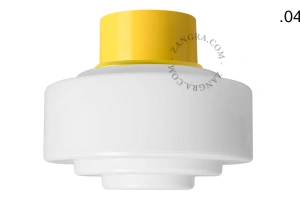 lampa ścienna lub sufitowa żółta - szklany klosz - Ø 10cm