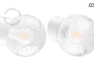 biała porcelanowa lampa ścienna David - Ø 10 cm