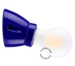 porcelanowa lampa ścienna niebieska