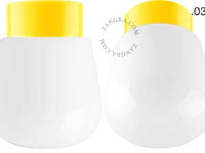 lámpara de porcelana amarilla David - Ø 10 cm
