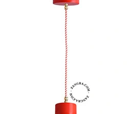 rød pendellampe - Ø 8,5 cm