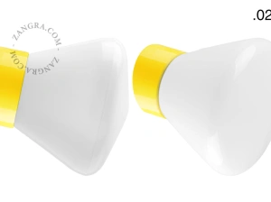 yellow porcelain wall light David - Ø 10 cm