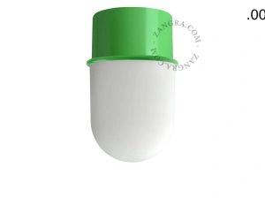 aplique o plafón verde - pantalla de vidrio - Ø 8 cm
