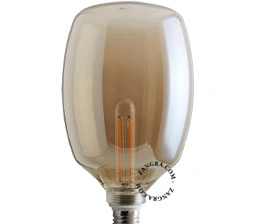 ampoule LED à filament E27 dimmable - verre fumé - capsule - 2200K - 4W