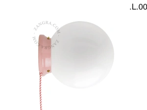applique ou lampe de table Cédric en porcelaine rose
