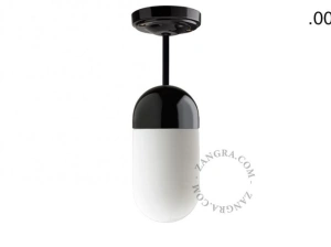 lampa porcelana ze szklanym kloszem