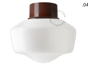 brown wall or ceiling light - glass shade - Ø 10 cm