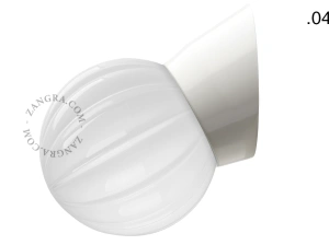 applique blanche - globe en verre - Ø 11 cm