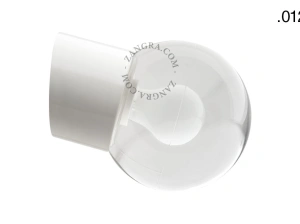 zewnętrzna lub łazienkowa biała porcelanowa lampa ścienna - oprawka Ø 8,5 cm - IP54