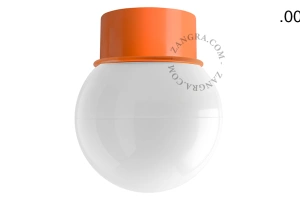 orange wall or ceiling light - glass shade - Ø 10 cm