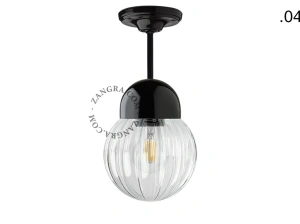 lampa porcelana ze szklanym kloszem