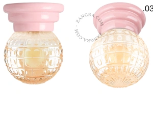 pink porcelain Art Deco light Daniel