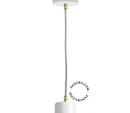 lampada a sospensione bianca - Ø 8,5 cm