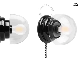 black porcelain Art Deco table or wall light