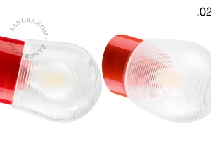 Wandleuchte David aus rotem Porzellan - Ø 10 cm