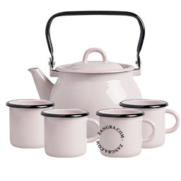 tableware-enamel-pink-mug-kettle