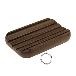 Porte-savon en thermobois avec stries de drainage