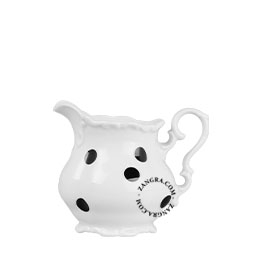 Black dot porcelain milk jug.
