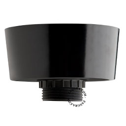 Black ceiling light replacement base.