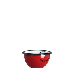 Red enamel bowl