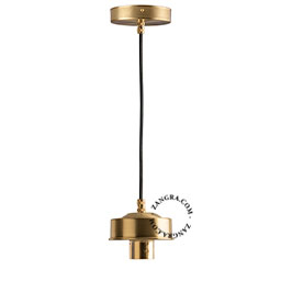 Brass pendant light replacement base.