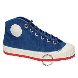 Retro blue corduroy sneakers