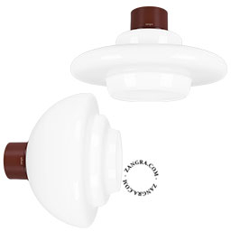 brown ceiling light with Art Deco lampshade Dores