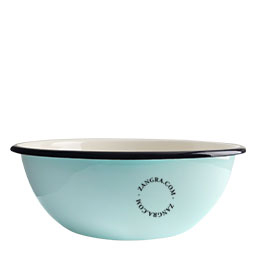 Light blue enamel bowl