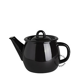 black enamel teapot