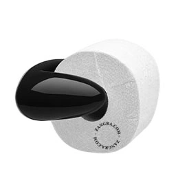 Produkt porcelanowy uchwyt na papier toaletowy - czarny Obraz