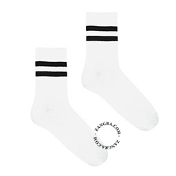 white unisex socks in organic cotton