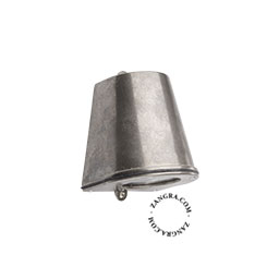 Nickel-plated brass small wall light for outdoor use or bathroom.