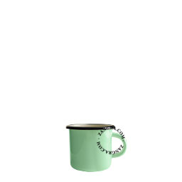 Mint green enamelled cup