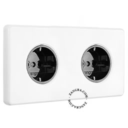double flush mount white porcelain outlet